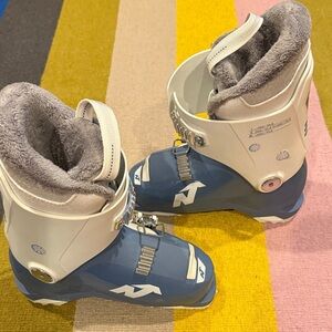 Kids Nordica Speedmachine J2 Ski Boots - Blue and White